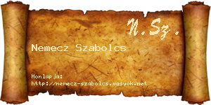 Nemecz Szabolcs névjegykártya