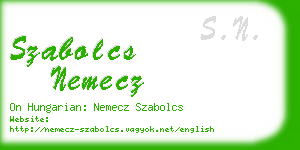 szabolcs nemecz business card